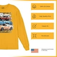 thumbnail image 6 of Shelby Cars Sketch Long Sleeve T-shirt Mustang Racing American Muscle Car GT500 Cobra Performance Powered by Ford, 6 of 7