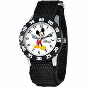 Mickey Mouse Boys Stainless Steel Watch Black Strap Walmart