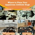 thumbnail image 3 of 100% Genuine Leather Cowhide Rug in Original Tricolor | Large 6' x 7'|  Best Price Guaranteed., 3 of 6