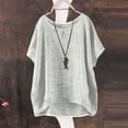 thumbnail image 2 of Breathable Linen Tops for Women Beach Vacation Flowy Summer Outfit, 2 of 6