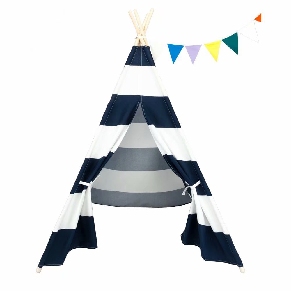 Details about   French Bull Kids Play Teepee Tent ~ NEW Boys Blue Stripe 