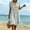 Gray, variant on Ayolanni Dresses for Women 2026 Solid V Neck Short Sleeve A-Line Midi Dress Beach Travel Cotton Linen Flowy Dress Black L