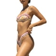 thumbnail image 3 of Txlixc - Conjunto de bikini de verano para mujer, 2 piezas, sin mangas, sin espalda, sujetador acolchado + tanga floral de cintura baja Txlixc Moda, 3 of 9