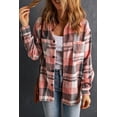 thumbnail image 4 of Women's Pink Plaid Button Up Patch Pocket Shirt, 4 of 5