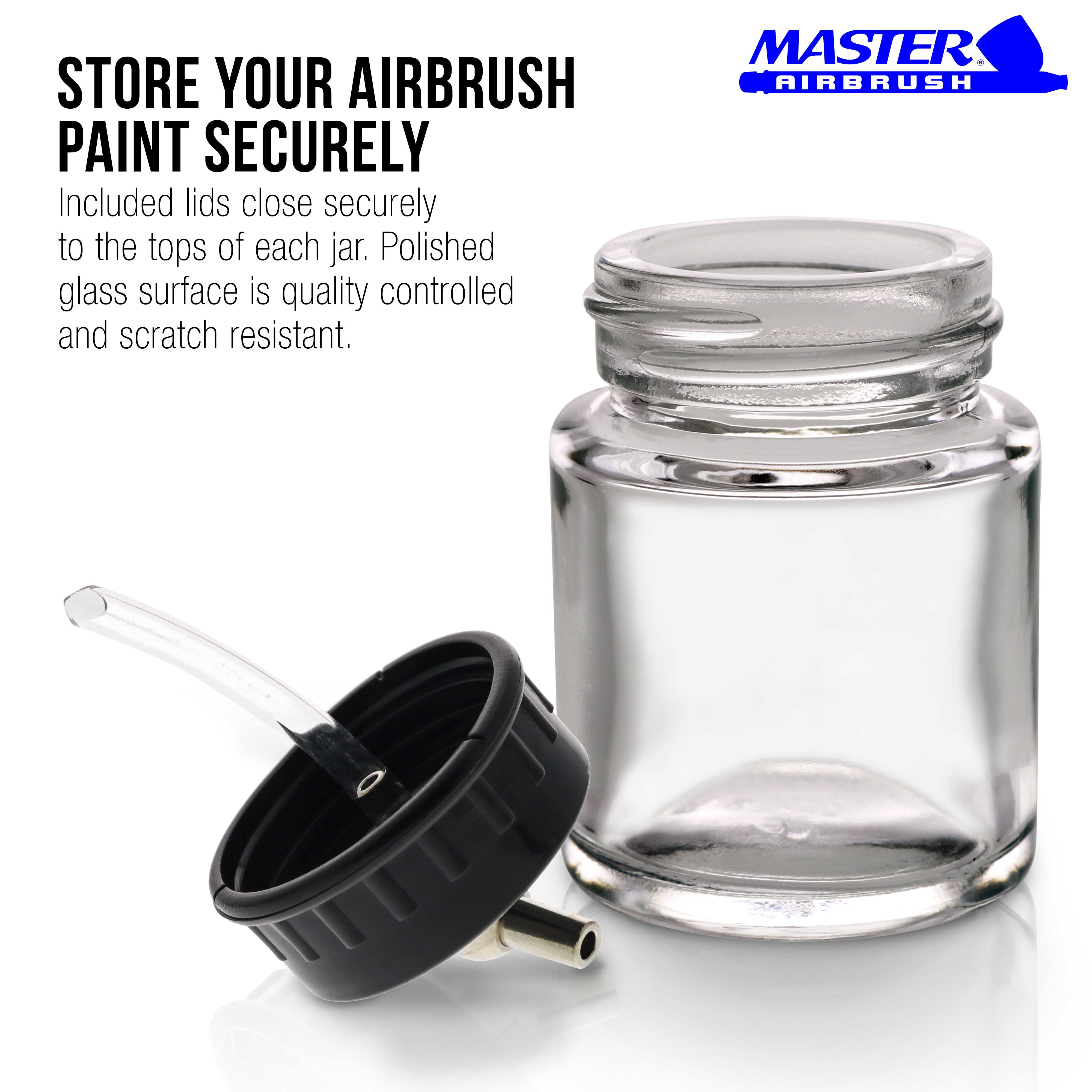 Dual Action Airbrush jar, 80cc Airbrush Pot