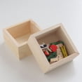 thumbnail image 2 of Primary Wooden Storage Box Rustic Square Versatile Mini Sundries Jewelry Boxes Household Supplies, 2 of 8