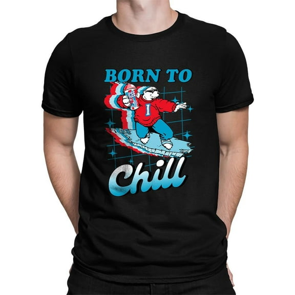 Born To Chill - Surfing Polar-Bear ICEE Graphic Men's T-shirt