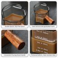 thumbnail image 3 of Tazas de espresso con mango de madera, taza medidora de vidrio con escala, vaso de chupito de espresso con boca en forma de V, accesorios de espresso de vidrio transparente, jarra para espumar leche, 3 of 6