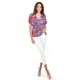 thumbnail image 4 of Blusa escote cruzado Roman Fashion /Juvenil, 6931 (Fiusha / Azul) fucsia EG, 4 of 5