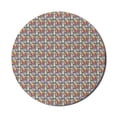 thumbnail image 1 of Modern Mouse Pad for Computers, Monochrome Circular Spirals and Floral Bouquets Retro Effects Wedding Abstract, Round Non-Slip Thick Rubber Modern Gaming Mousepad, 8" Round, Multicolor, by Ambesonne, 1 of 2