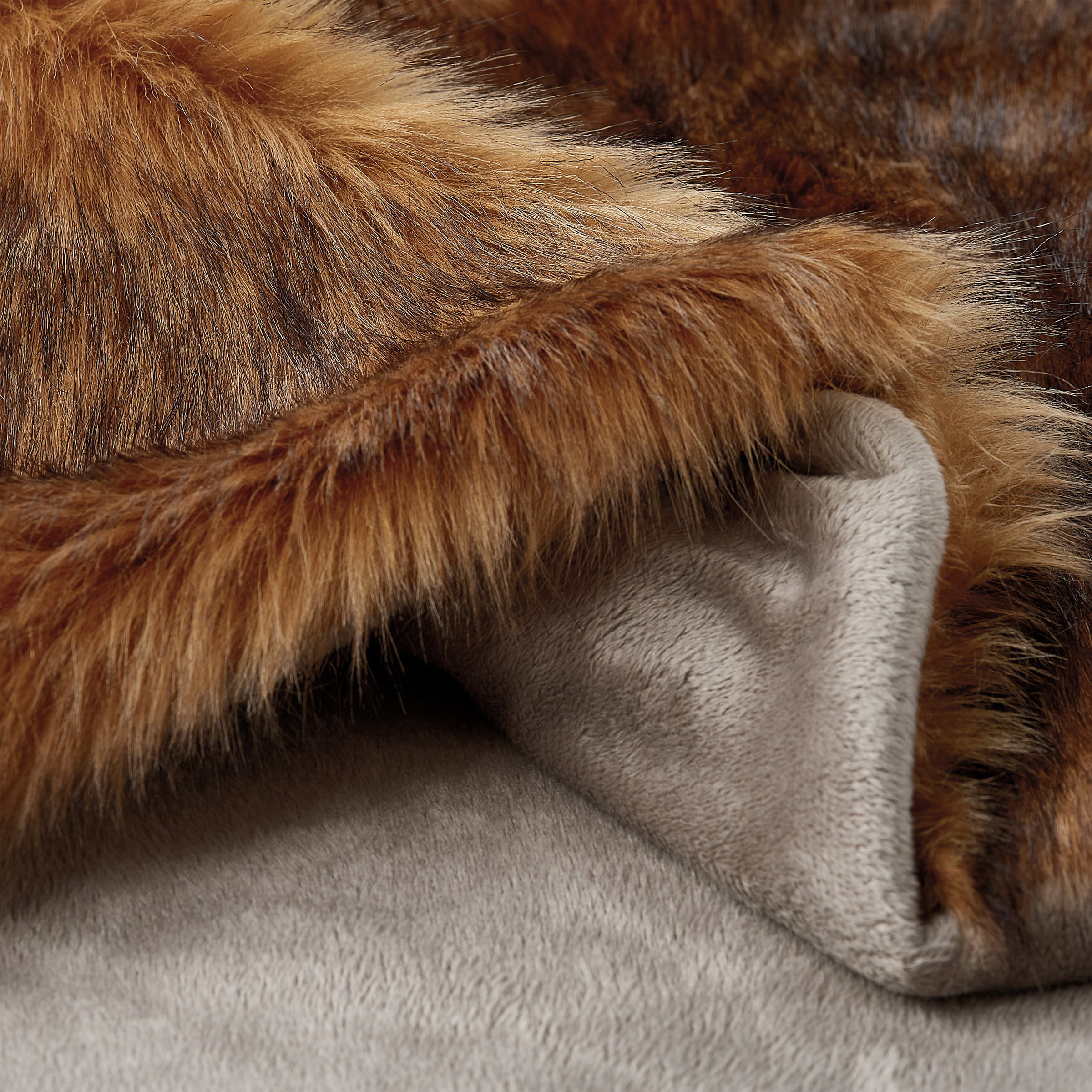 Somerset Home Luxurious Faux Fur Throw Blanket, Oat Beige, Oversized Throw 