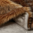 thumbnail image 3 of Somerset Home 60 inch x70 inch Faux Fur Oversized Throw Blanket with Artificial Mink Back for Adult (Brown), 3 of 8