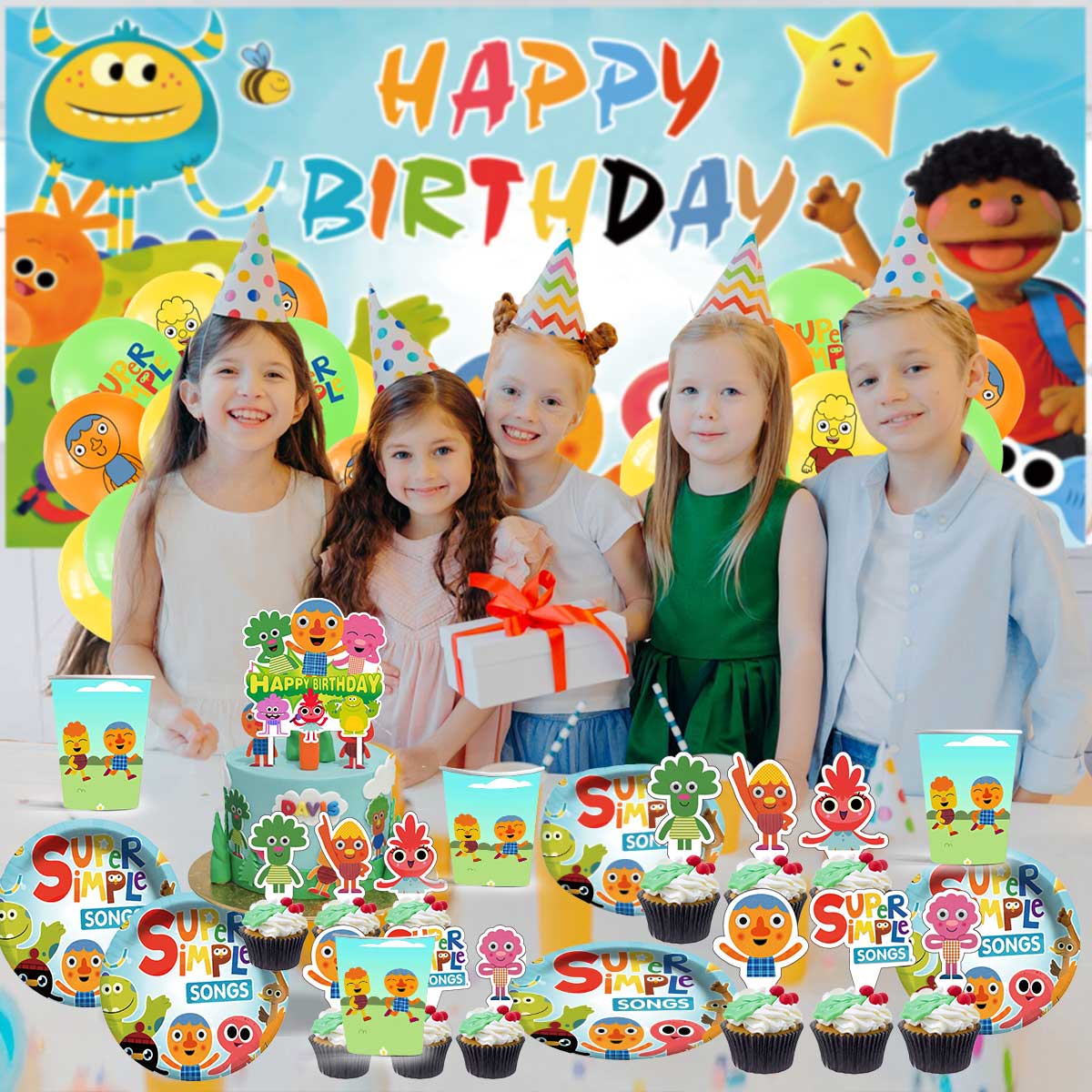 Kuchendekoration Banner + Jute-Flagge – Set Für 1. Geburtstag, Jubiläum, Baby-Party