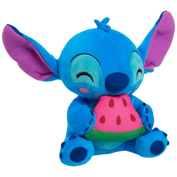 Disney Stitch Petite Peluche Stitch et Pastèque, Animal en Peluche, Bleue, Extra-terrestre