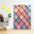 thumbnail image 2 of FORMRS Acrylic Clipboard with Low Profile Clip Standard A4 Letter Size, 12.5" x 9", Pink Shimmering Pattern, 2 of 8