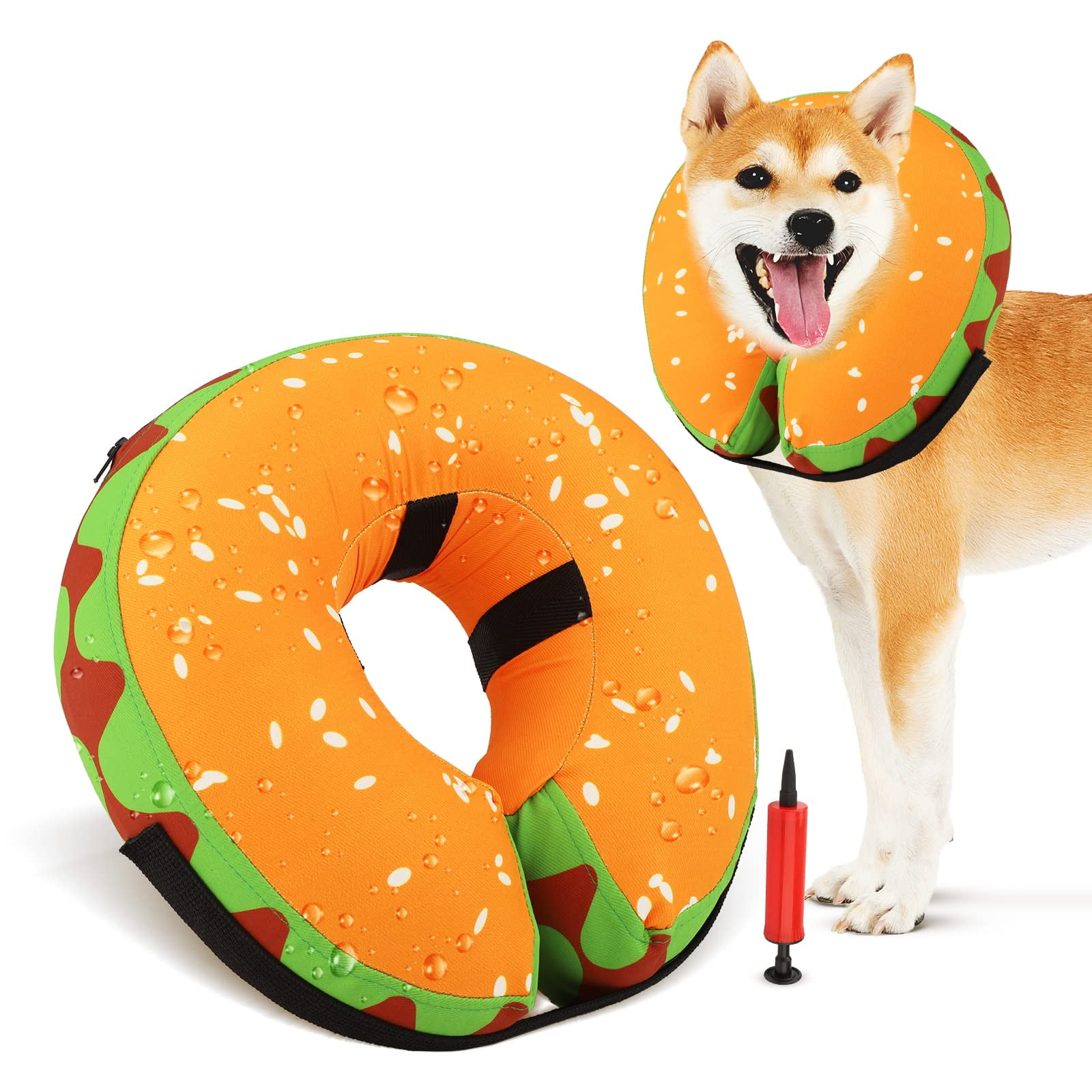 Recovery Collar For Dogs Inflatable Dog Cone Collar Adjustable Pet