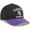 thumbnail image 3 of Men's New Era Black/Purple Minnesota Vikings 2025 NFL Draft 9FORTY A-Frame M-Crown Adjustable Hat, 3 of 5