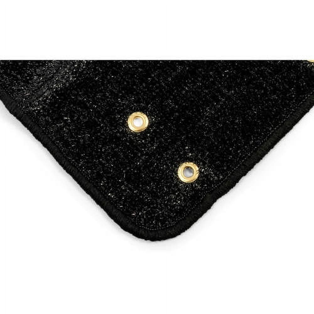 Camco Premium Wrap-Around RV Step Rug | Measures 22-inches by 20-inches | Black (42936)