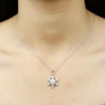 thumbnail image 4 of Rosec Jewels Lab Created Diamond Snowflake Pendant with Chain (Ef-Vs Quality) - Winter Necklace for Christmas - Ready to Gift for Women, 14K White Gold, 4 of 8