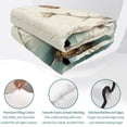 thumbnail image 4 of Full Quilt Set 78''x90'', Vintage Flowers Lightweight Summer Bedspread Coverlet Set with 2 Pillow Shams, Spring Floral Teal Tulip Butterfly Breathable All Season Quilt Bedding for Bedroom/Guest Room, 4 of 9