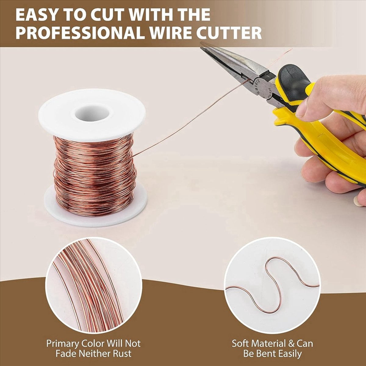 2X 99.9% Dead Soft Copper Wire, 20 Gauge/ 0.8 mm Diameter, 328 Feet/ 100 M, 1 Pound Spool Pure Copper Wire