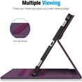 thumbnail image 4 of Fintie Case for Samsung Galaxy Tab S8 (2022) /Galaxy Tab S7 (2020) 11 Inch Model SM-X700/X706/T870/T875 with S Pen Holder, Multi-Angle Viewing Smart Stand Cover Auto Wake/Sleep with Pocket,Purple, 4 of 8