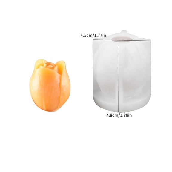 DIY Flowers Tulip Silicone Mold Handmade Scented Candle Plaster Resin Mold Homemade Cookies Chocolate Candy Baking Tool