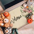 thumbnail image 6 of Fall Door Mat Outside,Pumpkin Eucalyptus Welcome Mat for Front Door,Thanksgiving Autumn Indoor Outdoor Non-Slip Rugs,Fall Doormat for Farmhouse Home Porch Decorations (Pink 30" x 17"), 6 of 6