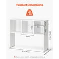 thumbnail image 3 of VEVOR Desktop Bookshelf White Desktop Storage Organizer 1-Tier for Office & Home, 3 of 9