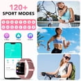 thumbnail image 4 of Refurbished IKT Smart Watch, 1.85-Inch HD Touch Screen, Bluetooth Calling, 120+ Sports Modes, IP68 Waterproof, Rose, P125, 4 of 5