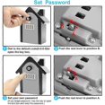 thumbnail image 2 of (Silver) Wall-mounted key cabinet with digital code & emergency keys, large key cabinet XL size outdoor key cabinet, 2 of 5