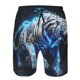 thumbnail image 3 of Fotbe Futuristic Blue Light White Tiger Trajes de Baño Estampados para Hombre, Shorts de Verano de Secado Rápido, Ropa de Playa, Bañadores-X-Large, 3 of 6
