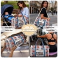thumbnail image 5 of Garronmavis Patriotic USA Floral Large Quilted Duffle Bag for Women, Weekender Overnight Travel Gym Tote Carry On Bag with Zipper Pockets for Dance, Weekend Trips, 5 of 7