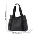 thumbnail image 3 of Bolso de lona para mujer: bolso espacioso para viajes con asas reforzadas, lona resistente de alta densidad, ideal para el día a día en el trabajo, la escuela o para ir de compras., 3 of 6