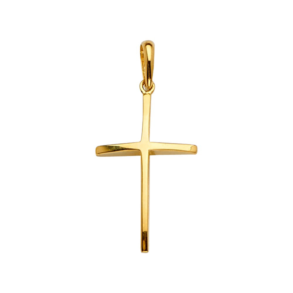 FB Jewels Solid 10K White and Yellow Two Tone Gold and Rhodium Passion Crucifix Pendant