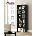 thumbnail image 2 of VASAGLE Bookshelf, 23.6 Inches Wide, 6-Tier Open Bookcase with Adjustable Storage Shelves, Floor Standing Unit, Ebony Black, 2 of 7