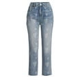 thumbnail image 3 of No Boundaries Juniors' High Rise Slim Straight Cropped Jeans, 3 of 5