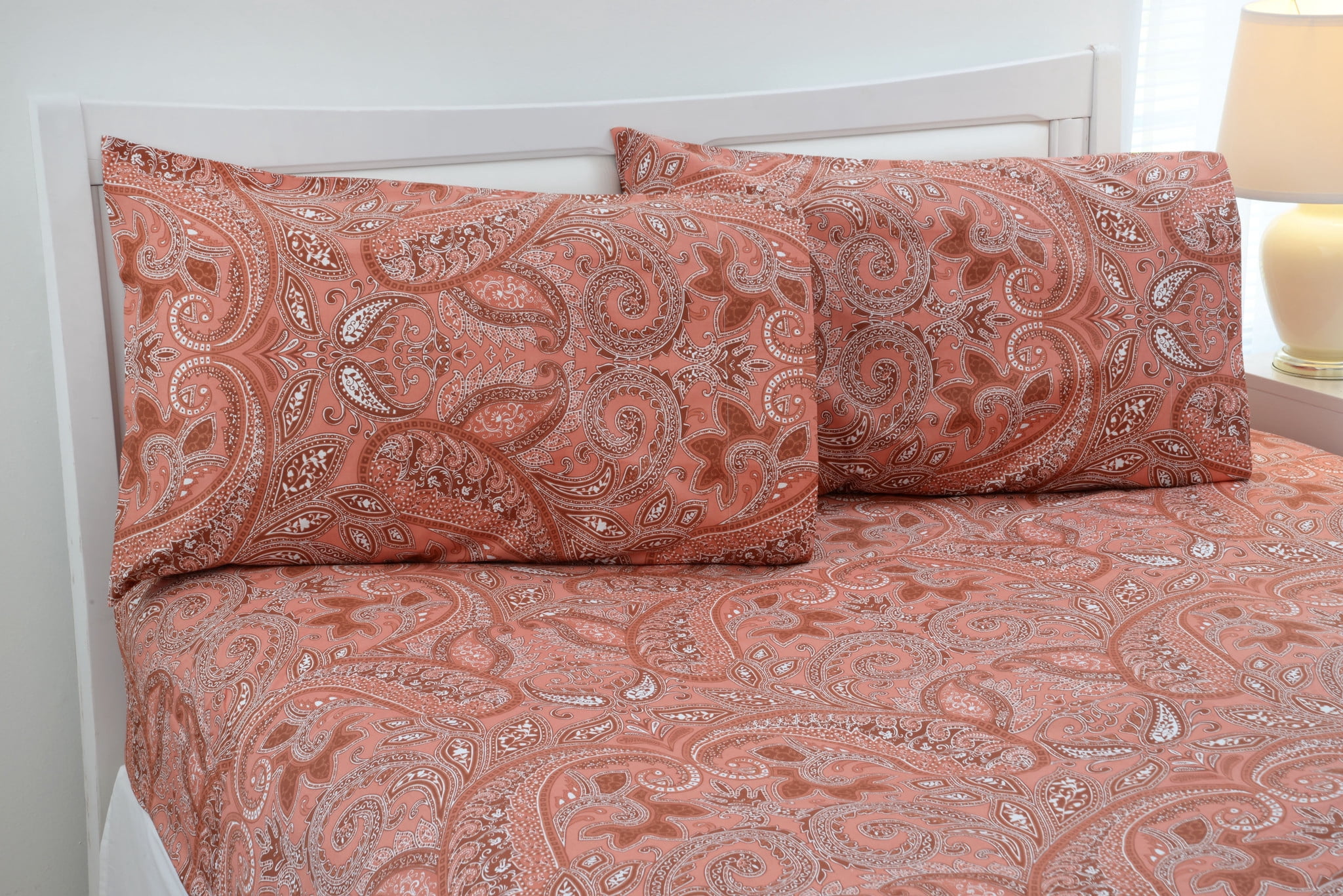 Paisley Collection 500 Thread Count Egyptian Cotton Bed Sheets 4 Piece