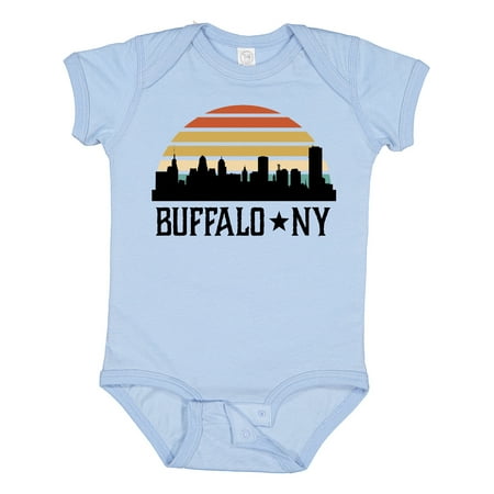 

Inktastic Buffalo New York Skyline Retro Gift Baby Boy or Baby Girl Bodysuit