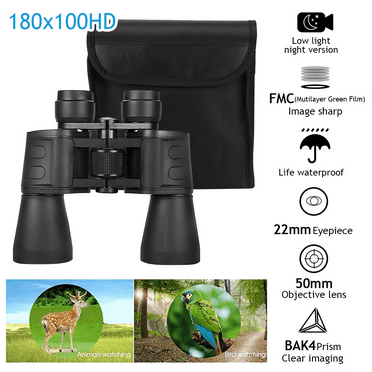 Binoculars 180x100, DFITO Binoculars for Adults and Kids with Low Light Night Vision, Compact Waterproof Binoculars