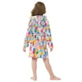 thumbnail image 7 of FORMRS Niños Bathrobe Unisex Hooded Robe Soft Plush Pajamas Sleepwear, Size 2-3T, Purple Colorful Circles, 7 of 7