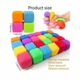 thumbnail image 4 of 6pcs Mini Squeezing Upward Stress Relieving Cubes Used For Relieving Anxiety Stretching Playing With Dough Party Gifts Hand Decompression Sensory Soft Balls Random Color, 4 of 5
