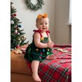 thumbnail image 5 of RUINIXCW Baby Girl Christmas Romper Dress Bobbles Embroidery Bodysuits with Headband, 5 of 8