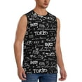 thumbnail image 2 of Uemuo Travel The World Pattern Men's Sleeveless T-Shirt,Muscle Athletic Tank Top, Moisture-wicking Quick-dry Breathable Classic Tee Top for Gym Run Outdoor Sports-X-Large, 2 of 8