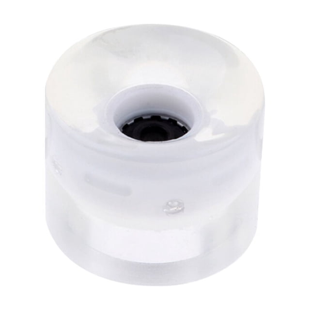 4 Pcs Roues de Planche à Roulettes Longboard PU Roues de Planche à Roulettes Clignotantes Rouleaux de Planche à Roulettes Planche à Roulettes 60x45mm Roues Clignotantes, Blanc