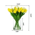 thumbnail image 3 of Enova Home 18 Heads Artificial Real Touch Tulip Arrangement in Clear Cylinder Glass Vase with Faux Water (Yellow), 3 of 4