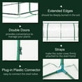 thumbnail image 4 of Outdoor Lighting Outsunny Mini Greenhouse, Waterproof Cloche Cold Frame, 7' L x 3' W x 2.5' H Portable Hot House, 4 Zippered Doors, Green,Outdoor String Lights, 4 of 5