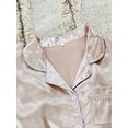 thumbnail image 3 of Contrast Binding Button Front Satin PJ Set, 3 of 4