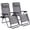 Gray, variant on SHOUFTW 2 Pcs Zero Gravity Chair, Portable Reclining Camping Chair with Adjustable Pillow & Cup Holder Trays, Blue