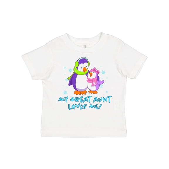 Inktastic My Great Aunt Loves Me Cute Penguins Girls Toddler T-Shirt